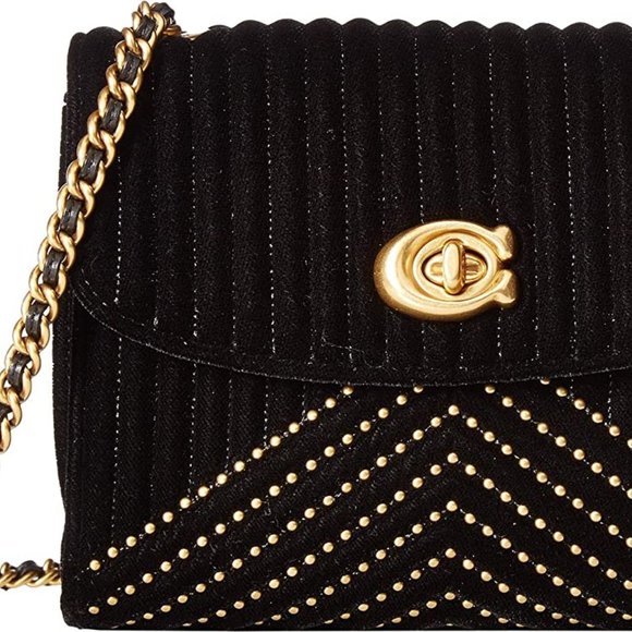 NWT COACH Parker 18 Black Shoulder Bag Quilting Purse - Picture 7 of 16